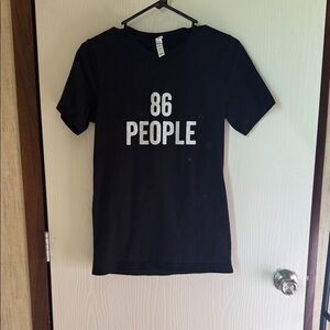 Bella Canvas Black Tee with White Print